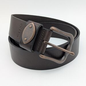 Fossil Dark Brown Leather Belt Medium